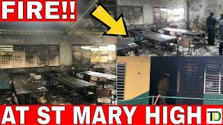 Fire DAMAGES Classroom at St Mary High School  Teach Dem [upl. by Esnohpla]