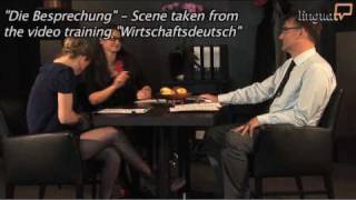 Business German  Wirtschaftsdeutsch  quotThe Meeting  Die Besprechungquot by LinguaTVcom [upl. by Reffinej]