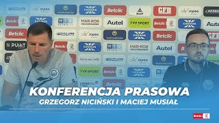 Konferencja prasowa  G Niciński i M Musiał  Hutnik Kraków  Olimpia Grudziądz  07092024 r [upl. by Edmonds]