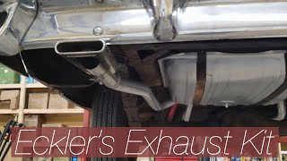 57 CHEVY ECKLER’S EXHAUST KIT WORTH IT [upl. by Enylecoj580]