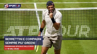 TennisMania Speciale Halle Open Berrettini e compagni sempre più green [upl. by Ailecec]