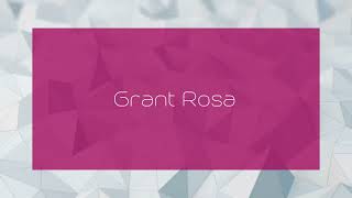 Grant Rosa  appearance [upl. by Ahsiem]