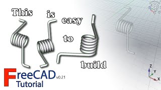 FreeCAD 021 torsion spring design [upl. by Retsae531]