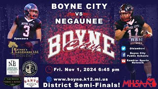 RSN Presents Boyne City vs Negaunee PreDistrict Playoff Football 11124 [upl. by Currey]