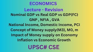 Economics Revision  Nominal GDP vs Real GDP vs GDP FC GNP NFIA Money supply M3 M0 m [upl. by Anerrol]