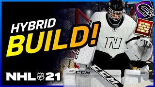 NHL 21  Best GOALIE BUILD Hybrid [upl. by Nad963]