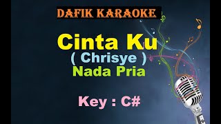 Cintaku Karaoke Chrisye Nada Pria  Cowok Male Key C Low Key [upl. by Gerbold]