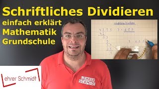 schriftliches Dividieren geteilt  Mathematik  Lehrerschmidt [upl. by Aissat618]