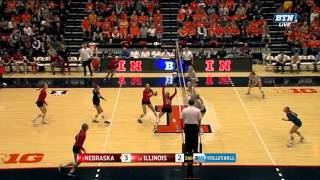 Longest Point Ever  Big Ten Volleyball [upl. by Tloh]