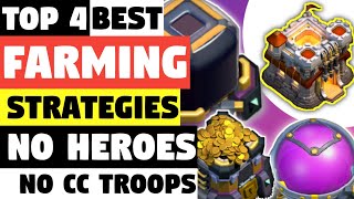 Top 4 Best TH11 Farming Strategies  No Hero and CC Farming Army  Clash Of Clans [upl. by Redna]