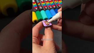 Drawing Freddy Fazbear from FNAF on my KEYBOARD with Posca Markers shorts [upl. by Assilam]