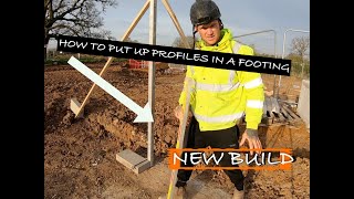 🧱 How to put up a profile in a footing 🚧 [upl. by Millie437]