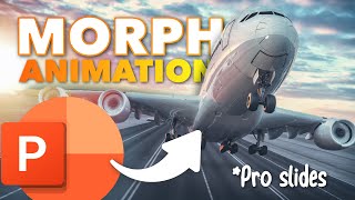 Dynamic PowerPoint Morph Tutorial ✈️ Easy tutorial [upl. by Yduj]