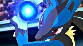 Lucario vs Electivire DUB  Ash vs Volkner  Pokémon Journeys The Series [upl. by Sarah]