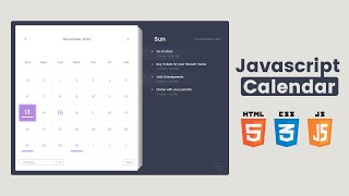 Build A Dynamic Calendar using HTML CSS and JavaScript  Calendar in JavaScript  JavaScript Project [upl. by Repotsirhc]