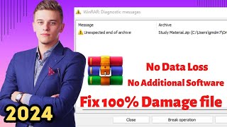 How to fix Damage or Corrupted RAR  ZIP file  Unexpected end of archive Error [upl. by Randolph]