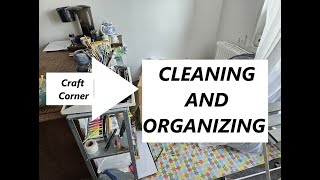 CLEANING and ORGANIZING a craft corner [upl. by Lorinda]