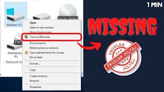 how to fix BitLocker missing from control panel windows 11 10 Tech4badshah bitlocker problemm [upl. by Amaerd]