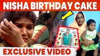 Surprise Nishas Birthday Cake Exclusive Video  Aranthangi Nisha Hubbys Surprise  Bigg Boss 4 [upl. by Bergin]