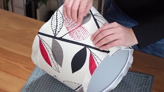 How to recover a lamp shade with fabric [upl. by Aneryc311]