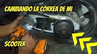 Cambiando la correa de un Motor Bera scooter 150cc rápido y fácil con llave de Impacto [upl. by Ernesta]