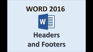 Word 2016  Header and Footer Tutorial  How To Create and Remove Headers amp Footers in MS Office 365 [upl. by Ronacin999]