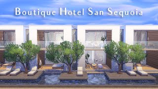 Boutique Hotel San Sequoia  Stop Motion build  The Sims 4  NO CC [upl. by Gifford]