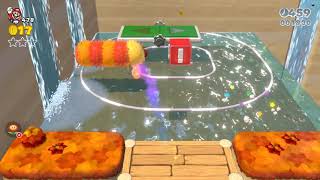 Super Mario 3D World World 37 Switchboard Falls Green stars  stamp [upl. by Rawdon780]