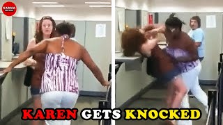 Racist Karens Gets SLAPPED In The FACE And Getting Instant Karma [upl. by Claudia611]