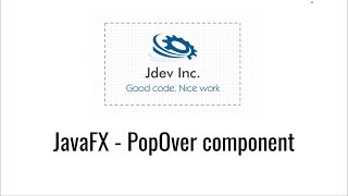 JavaFX Simple PopOver [upl. by Moise]