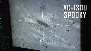 AC130U Spooky Gunship in Action Live Firing [upl. by Marpet]