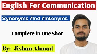 Synonyms And Antonyms  English For Communication RGPV [upl. by Wyly690]