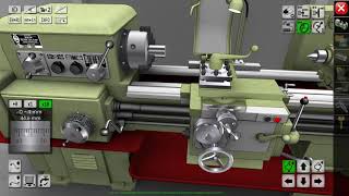 1K62 Lathe Simulator İle Alın Tornalama [upl. by Nauqyaj]