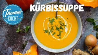 Kürbissuppe mit Ingwer und Kokosmilch  Hokkaido Kürbis [upl. by Andris]