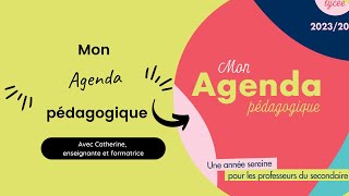 Agenda pédagogique  les conseils éprouvés de deux enseignantes et formatrices [upl. by Nidak]