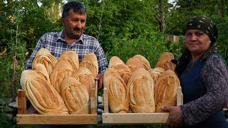 Baking Fresh Bread Traditional Recipe from Our Village Bread Loaves [upl. by Prue]