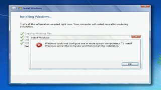 Windows Install Fails  How to Bypass Installation Error Windows could not configure one or more [upl. by Irahk]