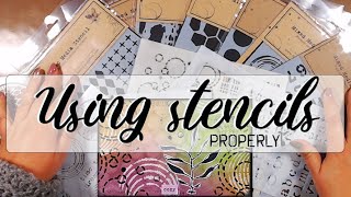 How to use stencils properly 🦋 Mixed media techniques [upl. by Peregrine886]