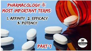 Pharmacology important terms 01  1 Affinity 2 Efficacy 3 Potency  Pharmacy Gpat  Carewell [upl. by Aicissej]