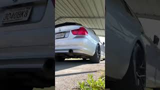 Downpipes and stage 2 on a E90 N55COLD START  REVS  PULL bmw fyp downpipe coldstart [upl. by Blondelle]