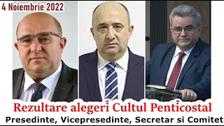 Rezultare alegeri Cultul Penticostal Presedinte Vicepresedinte Secretar si Comitet [upl. by Hilda421]