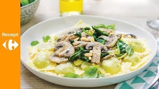 Ravioli met gebakken champignons en verse tijm [upl. by Cirad]