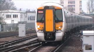 Trains at East Croydon  SouthEastern Diverts  260311 [upl. by Gurango]