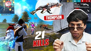 New Thompson😍 Solo Vs Squad Pro Lobby 21 Kills Gameplay  Free Fire Max [upl. by Dlaniger]