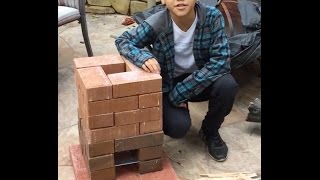 Rocket Stove DIY Brick [upl. by Akerdnuhs792]