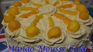 Mango Mousse Cake Filipino Version [upl. by Alaek]