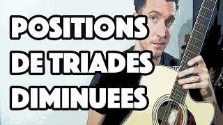 Apprendre les postions de triades diminuées à la guitare  Le Guitarvlog avec Sebastien Zunino [upl. by Zehcnas498]