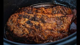 THE EASIEST CROCKPOT BRISKET RECIPE EVER [upl. by Eelatan]