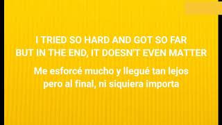 In The End  Linkin Park Mellen Gi y Tommee Profitt Remix Letra en Inglés y Español [upl. by Hacissej463]