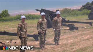 Watch 21gun salute in Normandy for 80th anniversary of DDay [upl. by Johst]